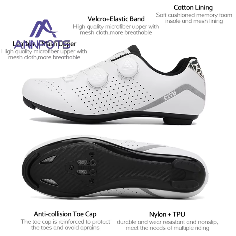 Chaussures de cyclisme autobloquantes femmes