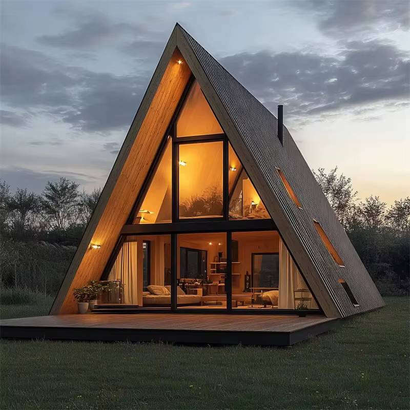 Maisonnette personnalisée luxueuse, maison préfabriquée personnalisable pour villa haut de gamme, hôtel ou appartement, avec une disposition unique.