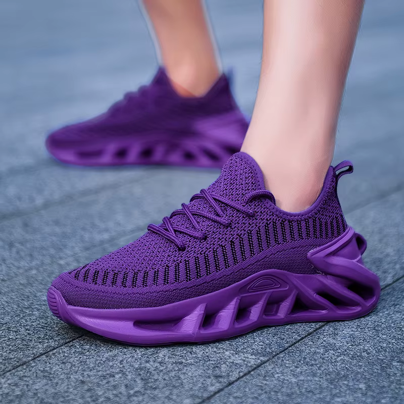Chaussures de course violettes unisexes