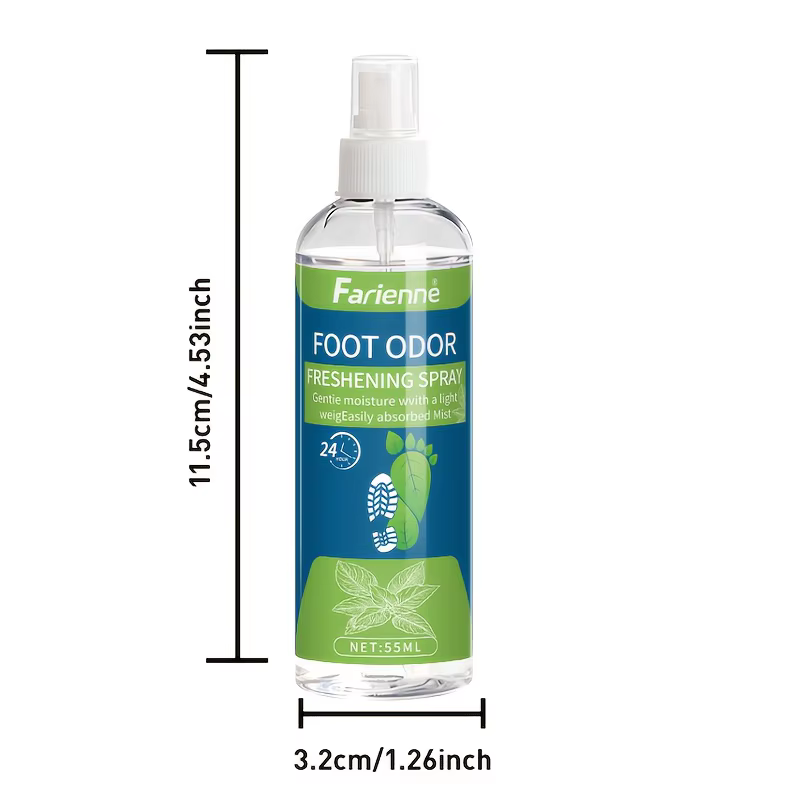 Spray Désodorisant pour Chaussures 55ml Parfum Citron Anti-Odeur Pieds