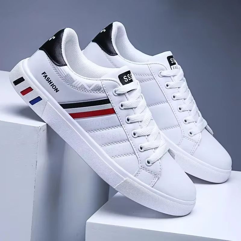 Baskets pour hommes chaussures décontractées blanches