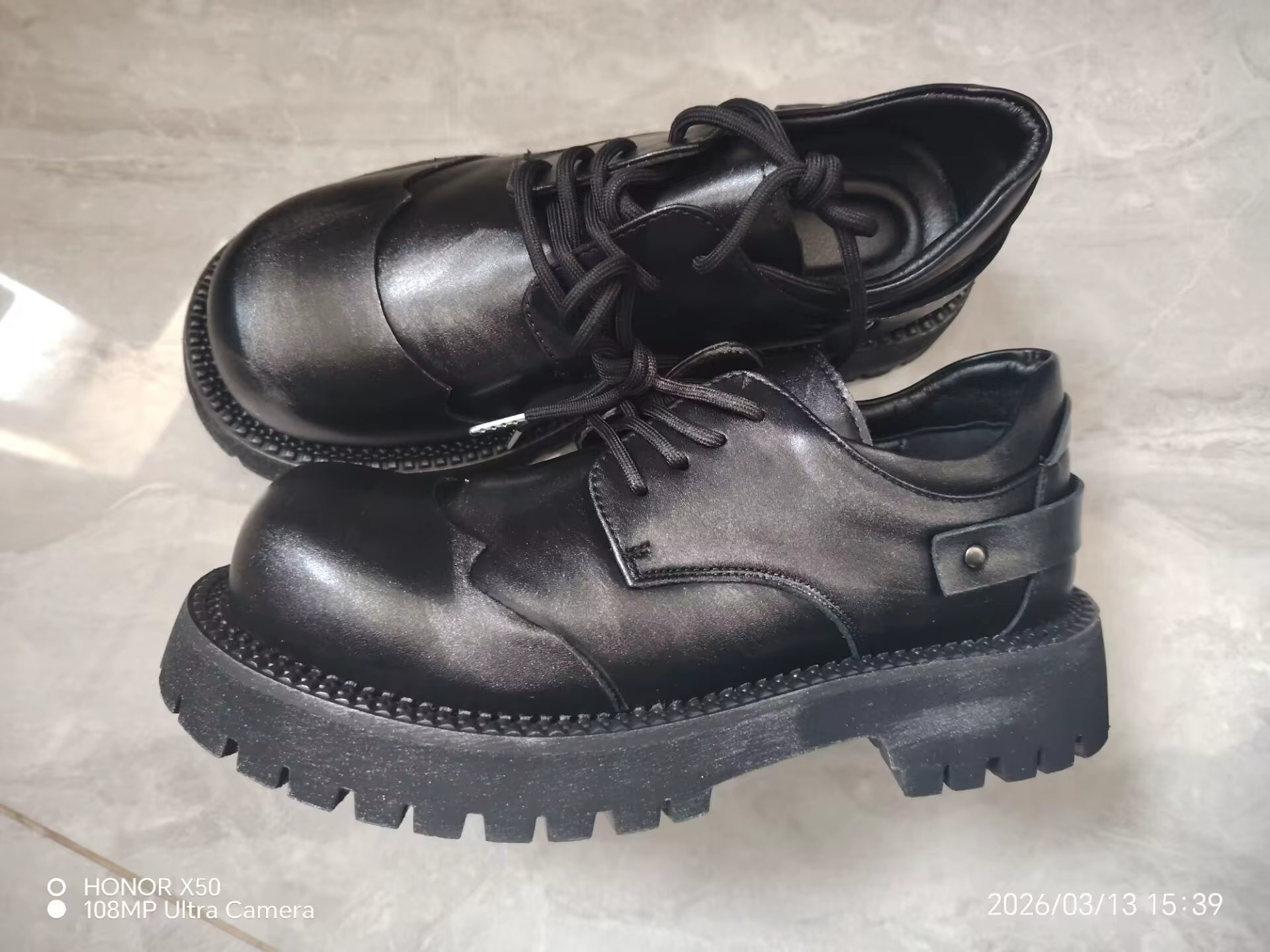 Chaussures Derby à plateforme pour hommes et femmes