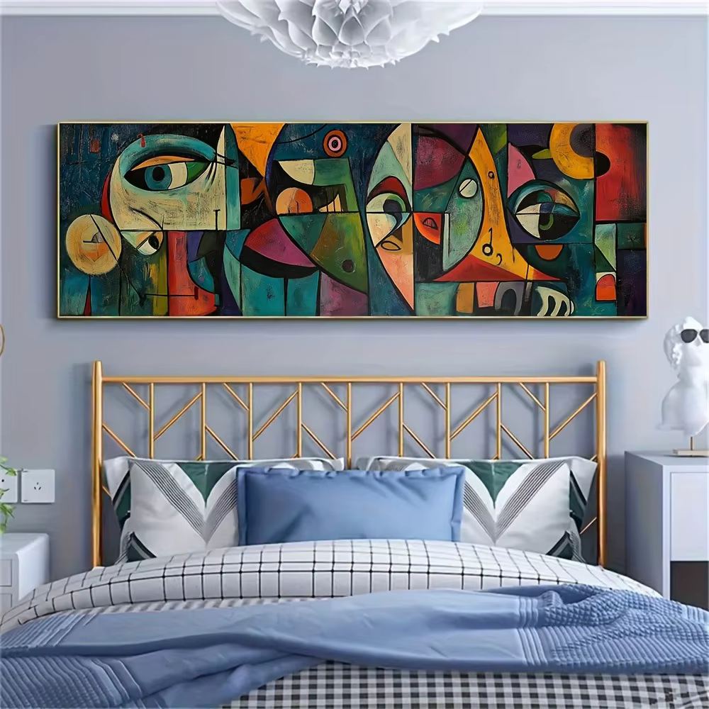 1 pièce d'art mural abstrait inspiré de Picasso, décoration encadrée sur le thème de la mode, style classique, pour la décoration de salon et de chambre à coucher