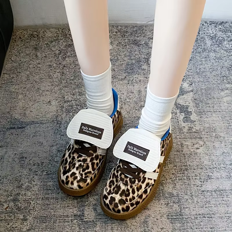 Baskets léopard tendance pour femmes
