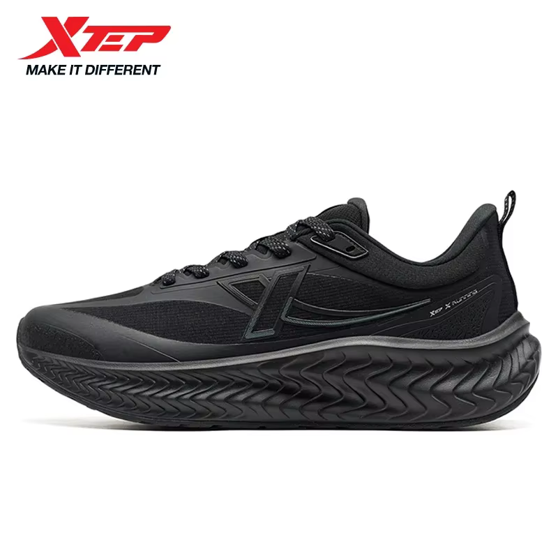 Xtep chaussure de course pour hommes respirant Absorption des chocs confortable résistant à l'usure rebond léger doux baskets 875419110012