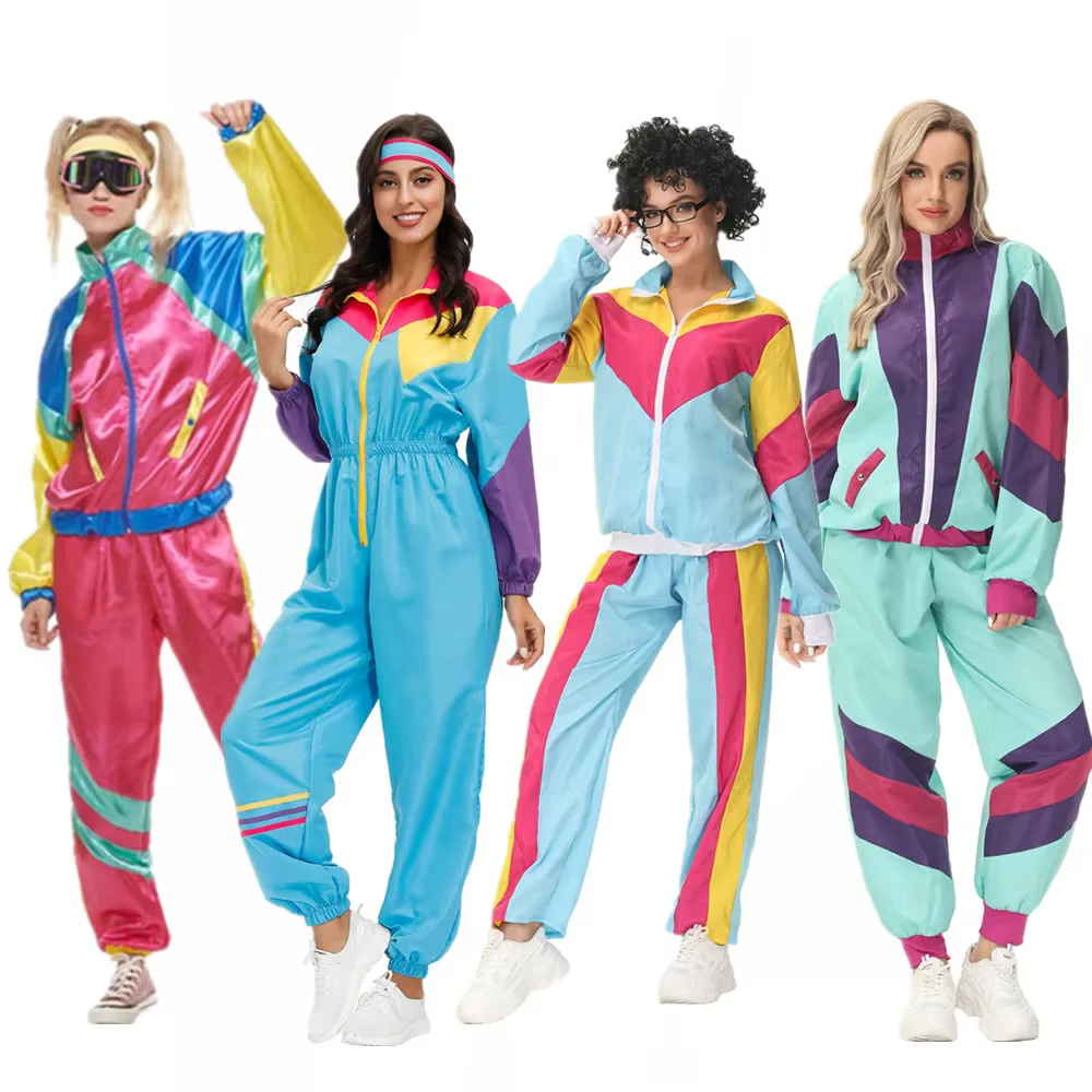 Costume de Cosplay Rock Disco Hippies pour femmes adultes, tenue de fête de carnaval d'halloween des années 70 et 80, tenue de danse Hippies, robe fantaisie de fête
