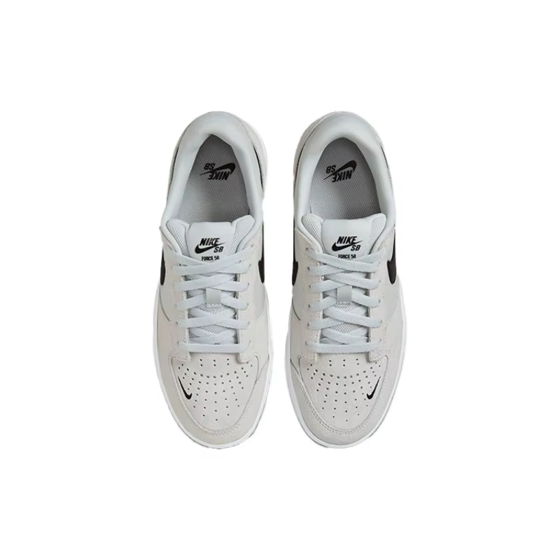 Nike SB Force 58 Low Top Skate Shoes Unisex Gray Black Baskets décontractées polyvalentes pour tous les jours-CZ2959-003