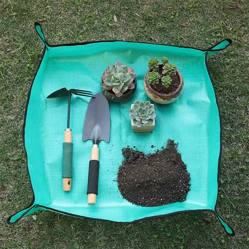 Tapis de transplantation de Pots de fleurs, tapis de plantation de jardinage, tapis de repottage de plantes PE, pliable et étanche, tapis de jardinage