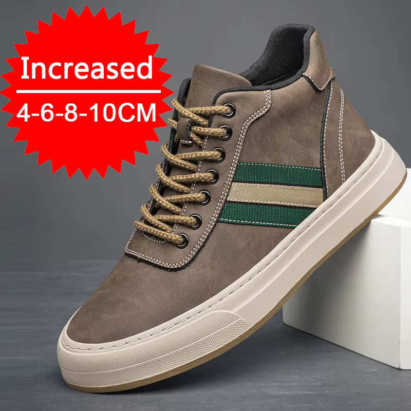 Chaussures d'ascenseur pour hommes augmenter 6cm baskets