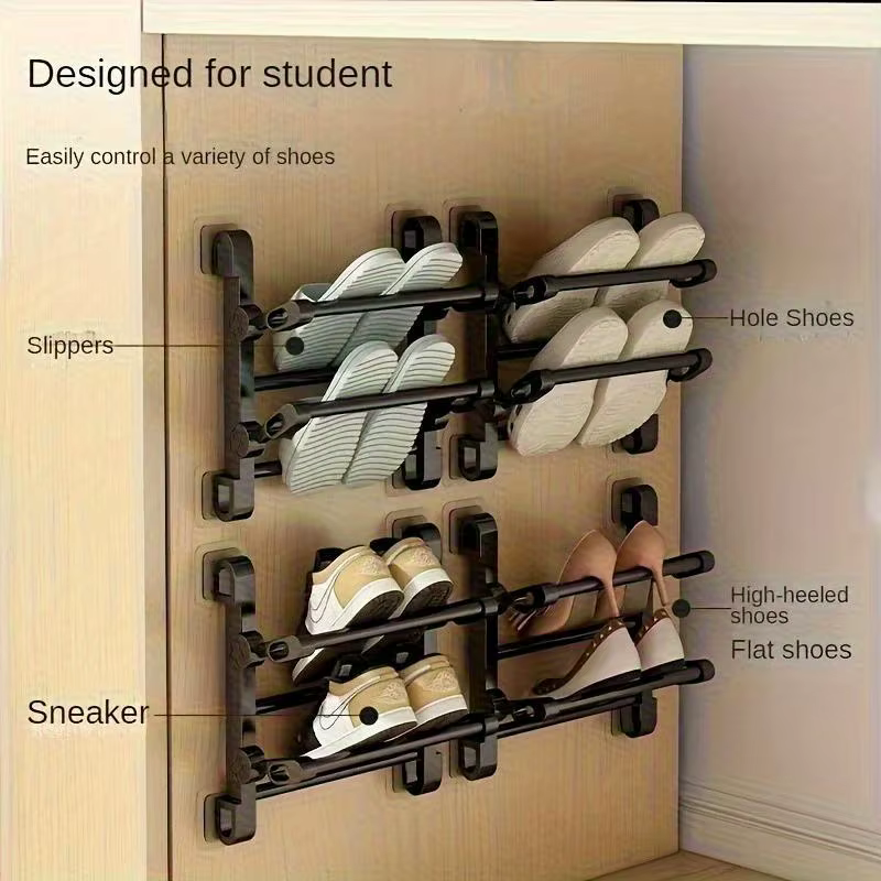 Nouvelle étagère à chaussures murale gain de place - Conception robuste multi-niveaux