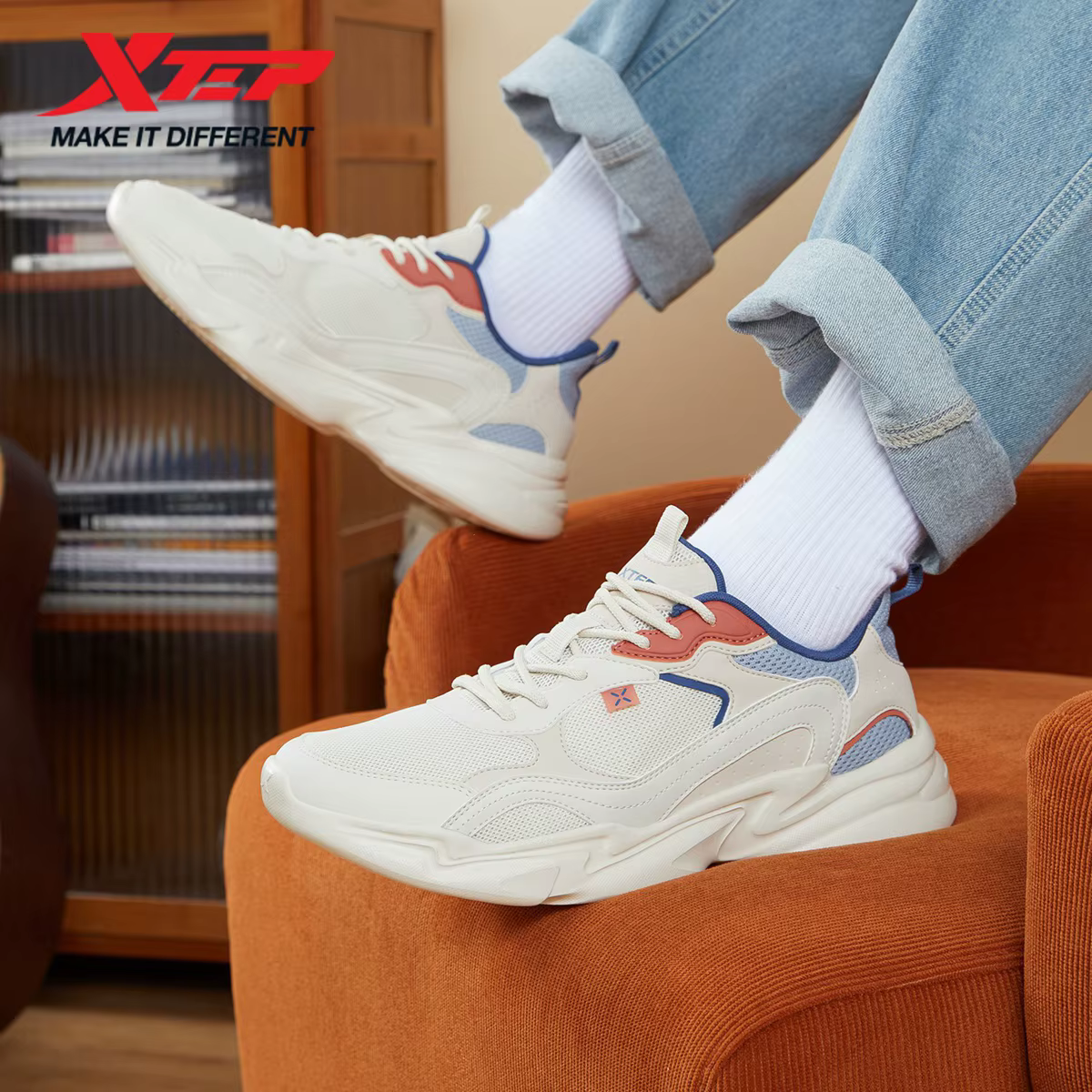 Xtep chaussures de marche pour hommes décontracté mode Trekking soutien extérieur confortable respirant léger maille baskets 878319320066