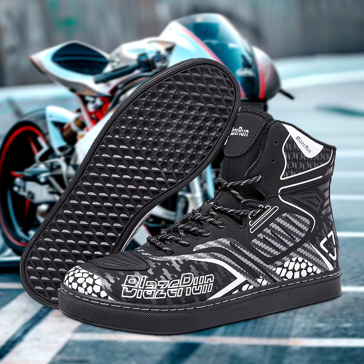 Chaussures de moto imperméables pour hommes