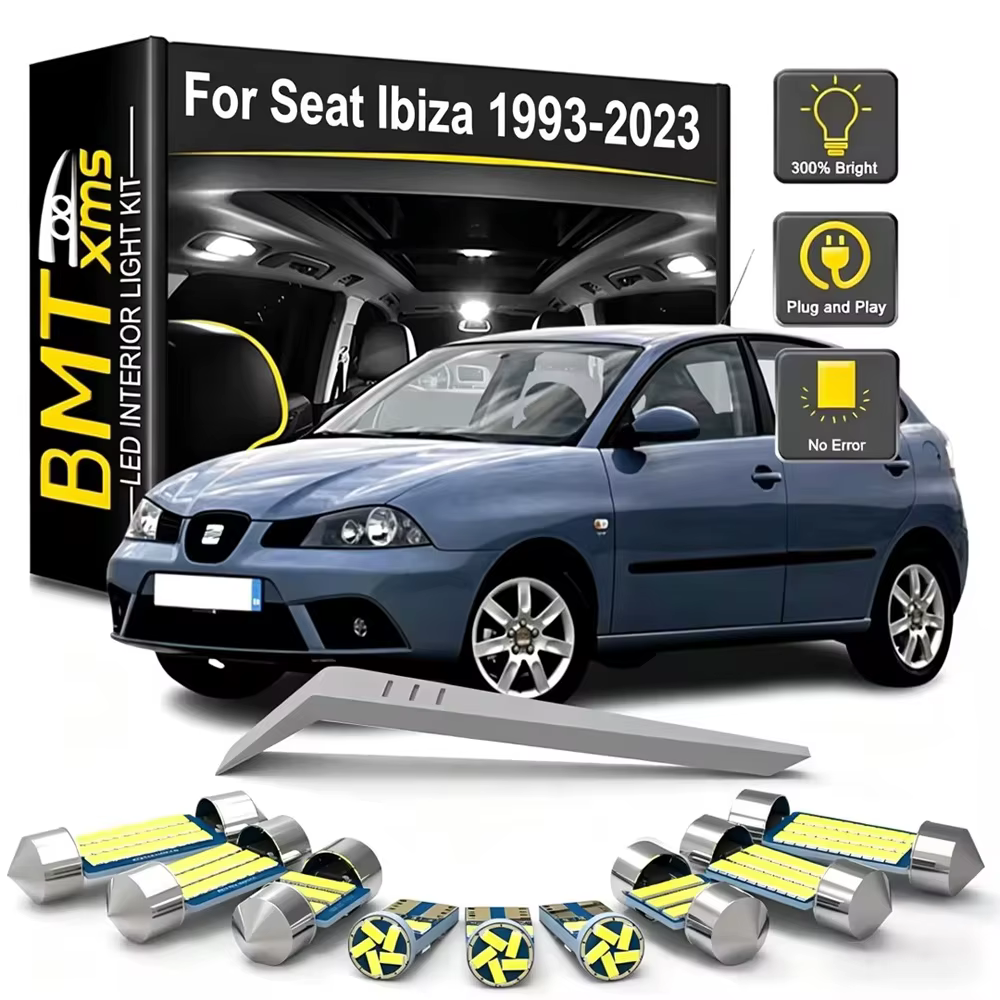 BMTxms – éclairage LED intérieur de voiture, pour Seat Ibiza 6L 6J 6P 6F 6K MK2 MK3 MK4 MK5 2002 2009 2011 2015 2016 2017 2018 2021, accessoires