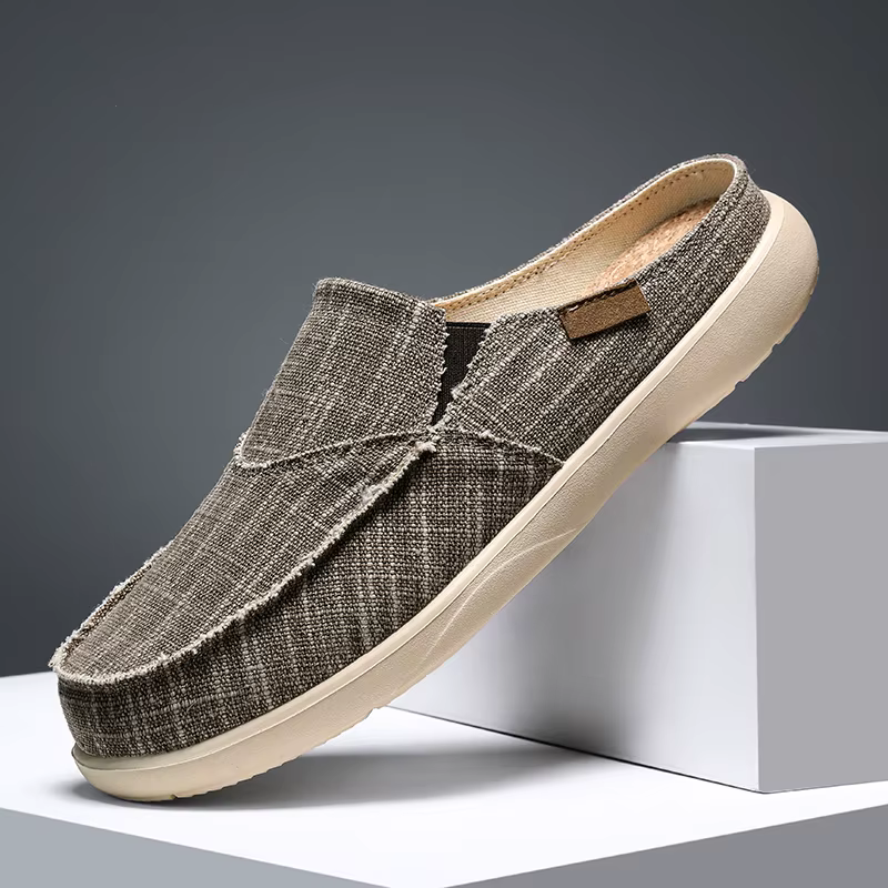 Hommes toile chaussures été 2025 nouveau léger respirant doux sans lacet