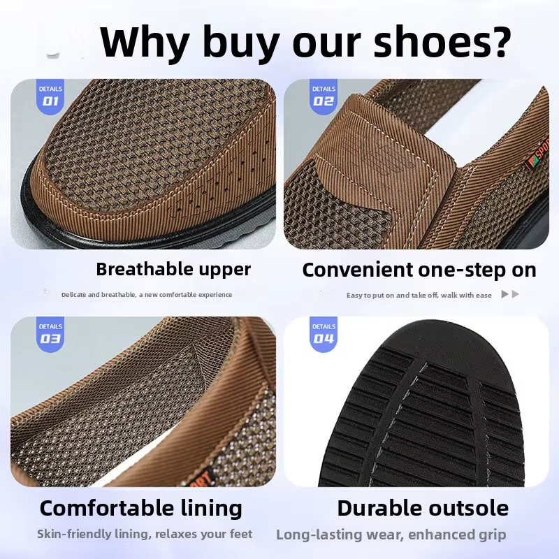 Chaussures en maille pour hommes