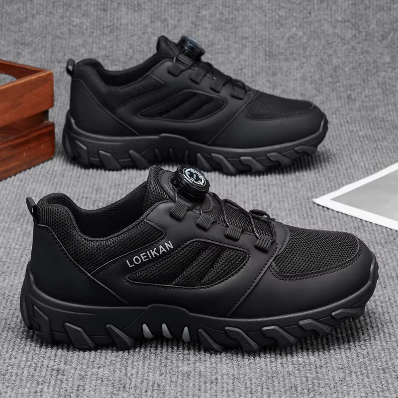 Baskets décontractées à boucle rotative pour hommes - Chaussures de marche respirantes pour l'extérieur LOEIKAN