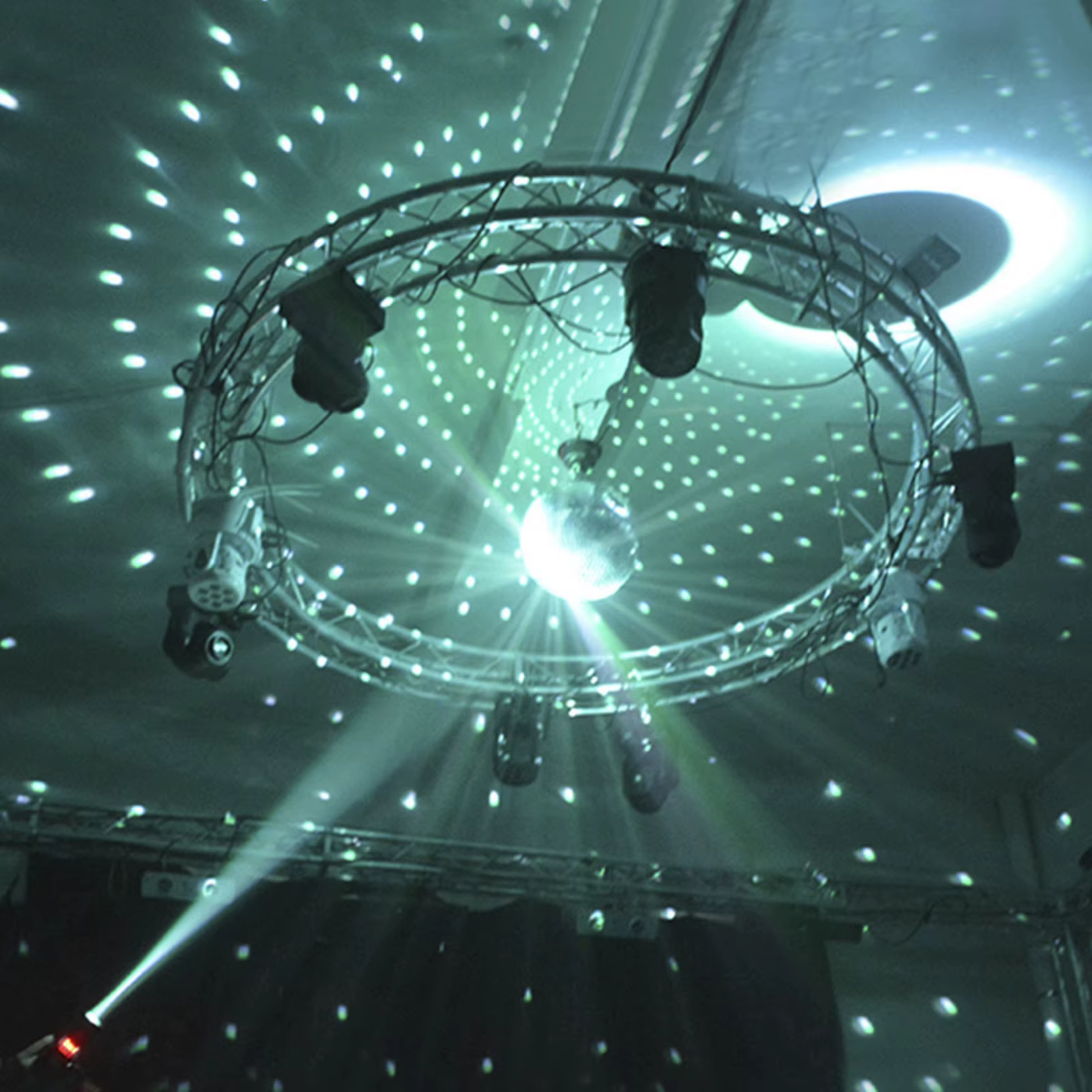 Boule de miroir Disco, boule brillante de fête, lumière de scène rotative, boule de verre rétro réfléchissante KTV DJ lumières maison Festival décor de noël