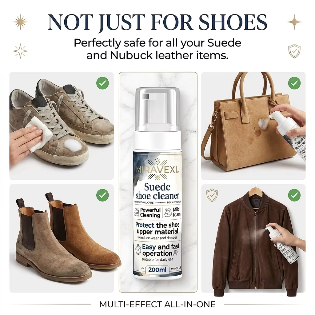 Kit de Nettoyage pour Chaussures en Daim SIKEZHAN : Mousse Nettoyante Puissante