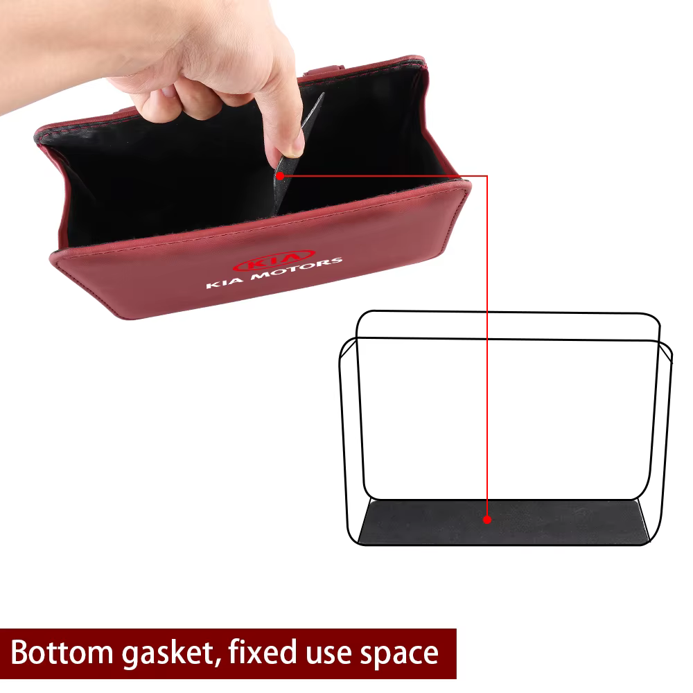 Accessoires de voiture porte latérale siège arrière organisateur boîte sacs de rangement en cuir pour KIA Rio Ceed Sportage Cerato Sorento Picanto Optima
