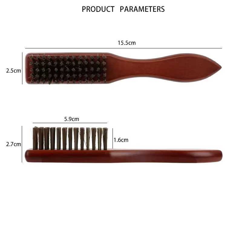 Coiffure manche en bois brosse de nettoyage en poils de sanglier brosse de nettoyage de barbe douce hommes barbier barbe rasage outils de coiffure