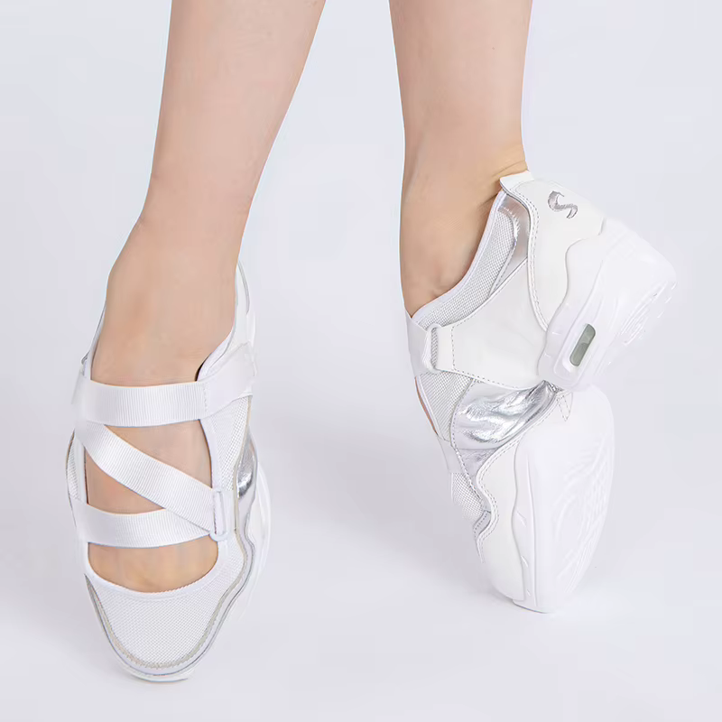 Sansha sandale baskets de danse pour l'été respirant maille sangle conception hommes femmes noir blanc chaussures