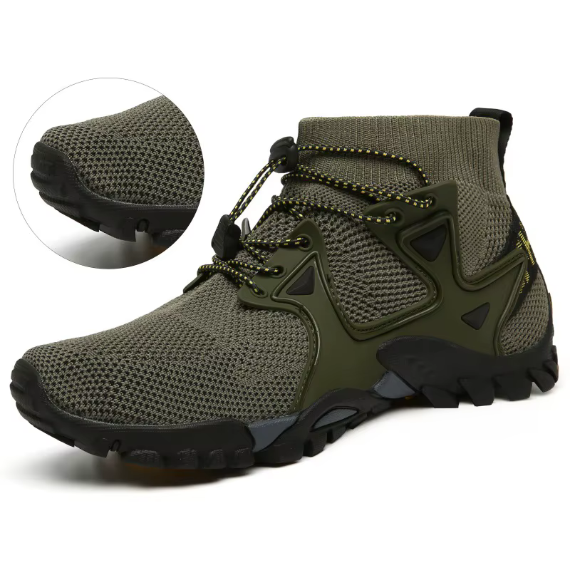 Chaussures pour hommes marche 2023 été nouvelles bottes hautes respirant maille alpinisme en plein air confortable loisirs voyage baskets