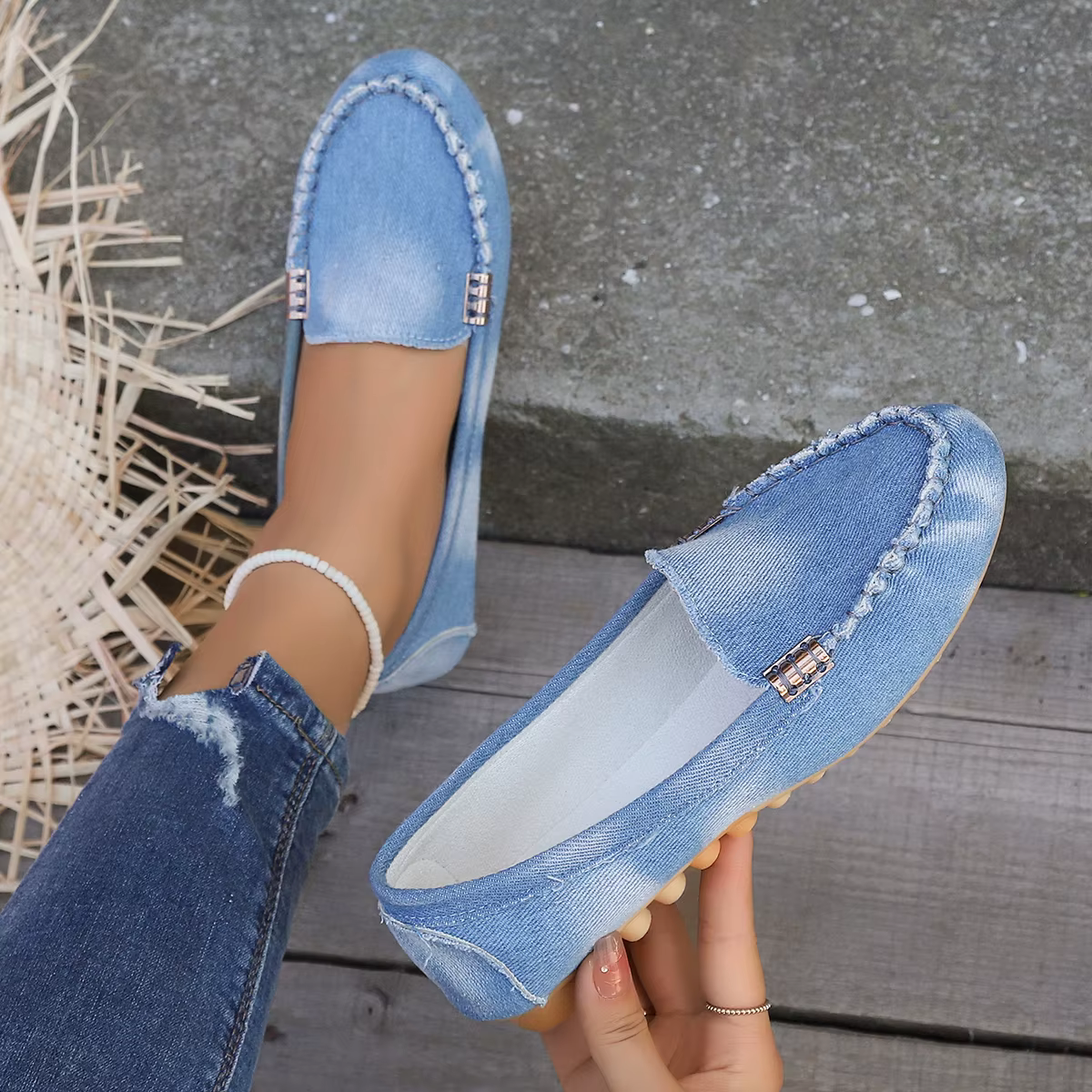 2025 femmes chaussures sans lacet mocassins pour ballerines