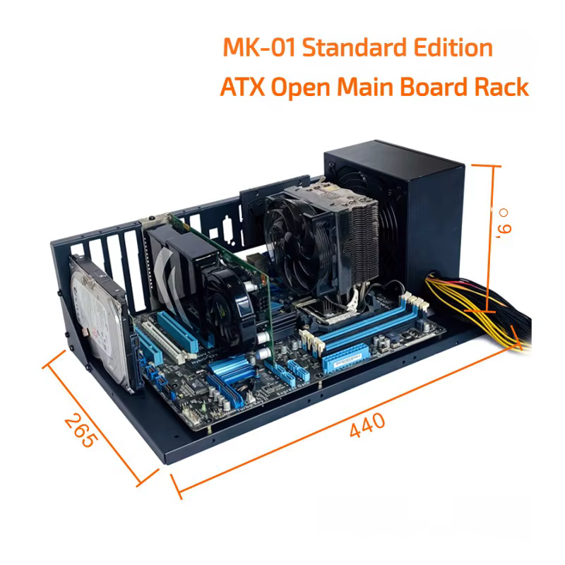 Accessoires de cadre de châssis d'ordinateur, faciles à utiliser, durables, faits à la main avec pièces, support de Mine de carte mère Stable, cadre de boîtier à Air ouvert