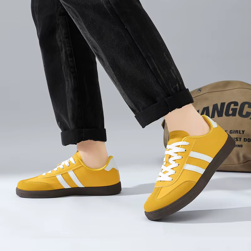 Baskets jaunes style streetwear pour hommes
