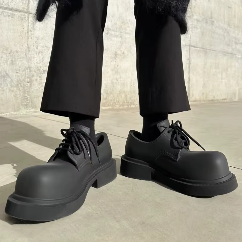 Chaussures à plateforme en cuir pour femmes et hommes