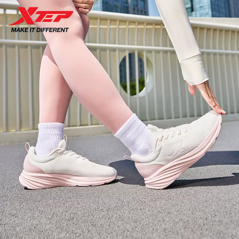 Xtep chaussures de course pour femmes 2025 été nouveau respirant maille léger décontracté absorbant les chocs durabilité baskets 875418110054