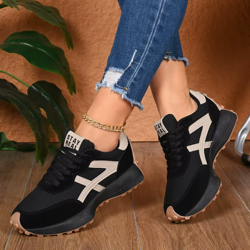 Nouvelles baskets de créateur pour femmes 2026 — Chaussures décontractées à lacets pour le printemps : Luxe