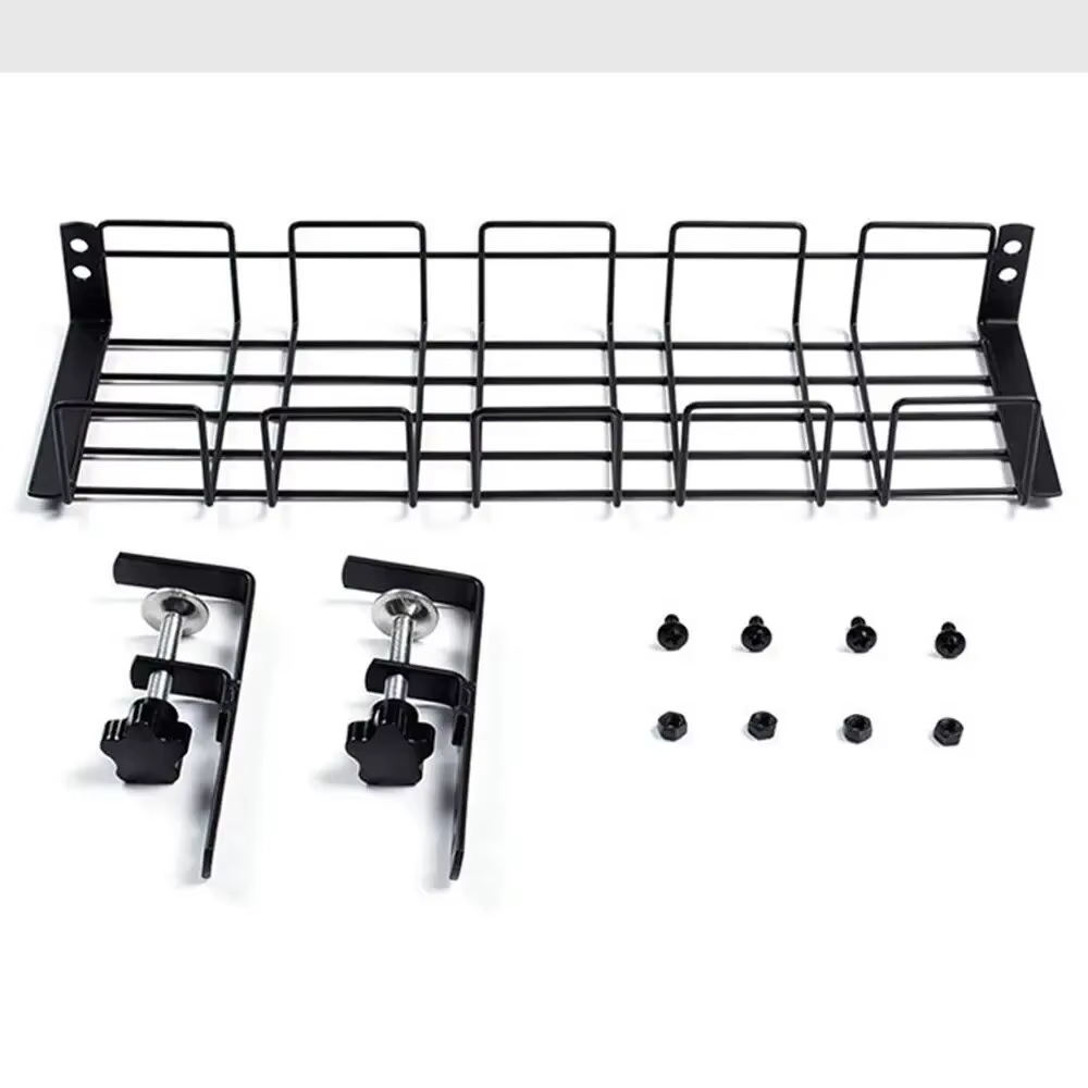 Rangement sous la table T1, gestion des câbles métalliques, fil de bureau à domicile, pas de poinçonnage, accessoires de rangement de cuisine