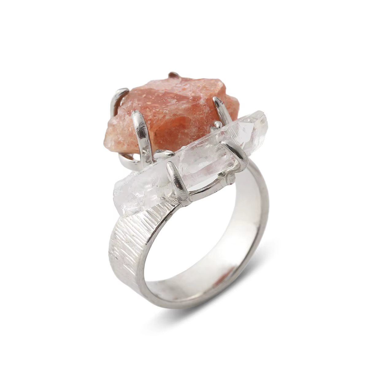 Nouvelle Bague en Pierre Précieuse pour Homme et Femme, Bijou de Fête en Pierre Brute, Accessoire de Mode Ajustable