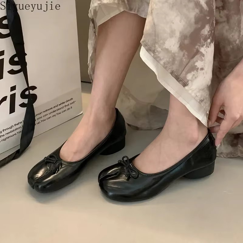 Tabi chaussures Ballet Falts ballerine en cuir