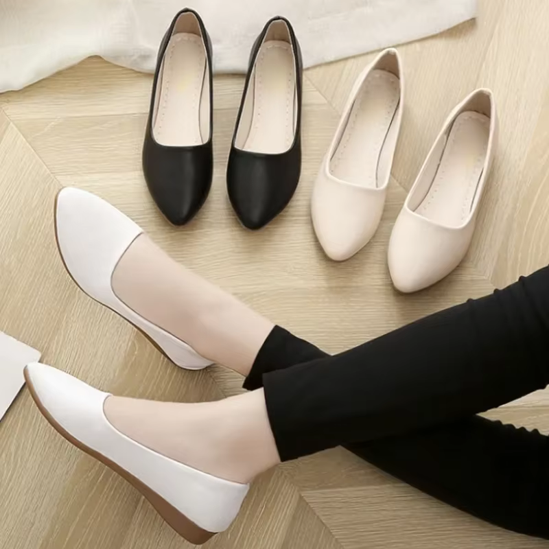 Chaussures Décontractées à Bout Jolie tu et Semelle Plate Souple, Nouvelle Collection pour Femme