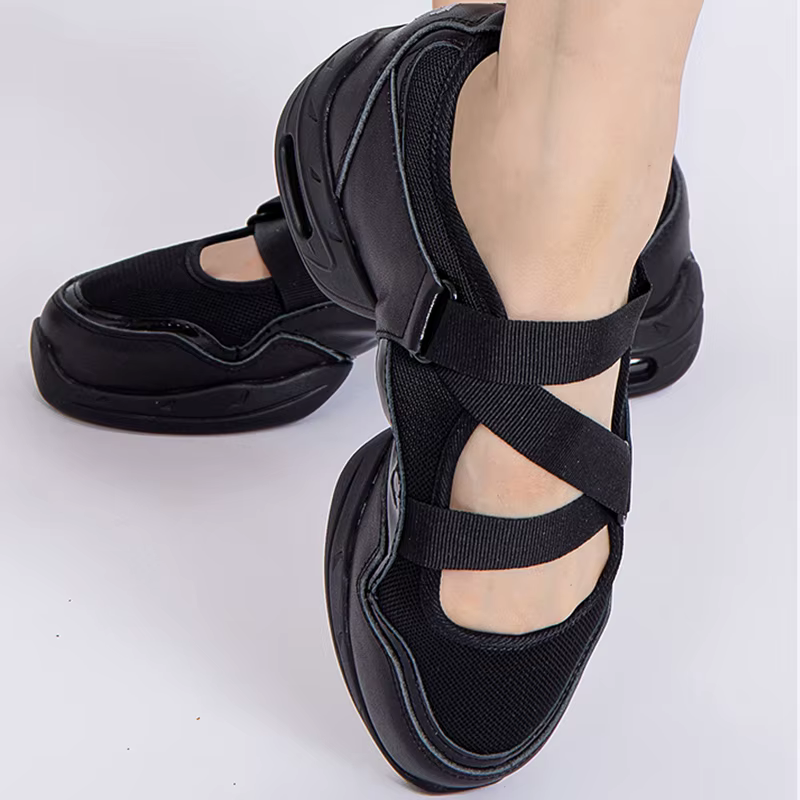 Sansha sandale baskets de danse pour l'été respirant maille sangle conception hommes femmes noir blanc chaussures