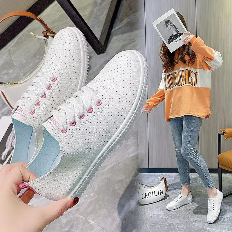 Chaussures vulcanisées pour femmes, respirantes, confortables, chaussures de sport de plein air, de course, d'été, à la mode, semelle épaisse