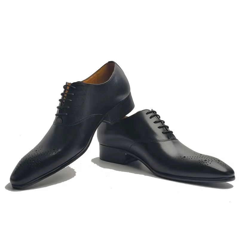 Chaussures en cuir pour hommes de mariage faites à la main de haute qualité