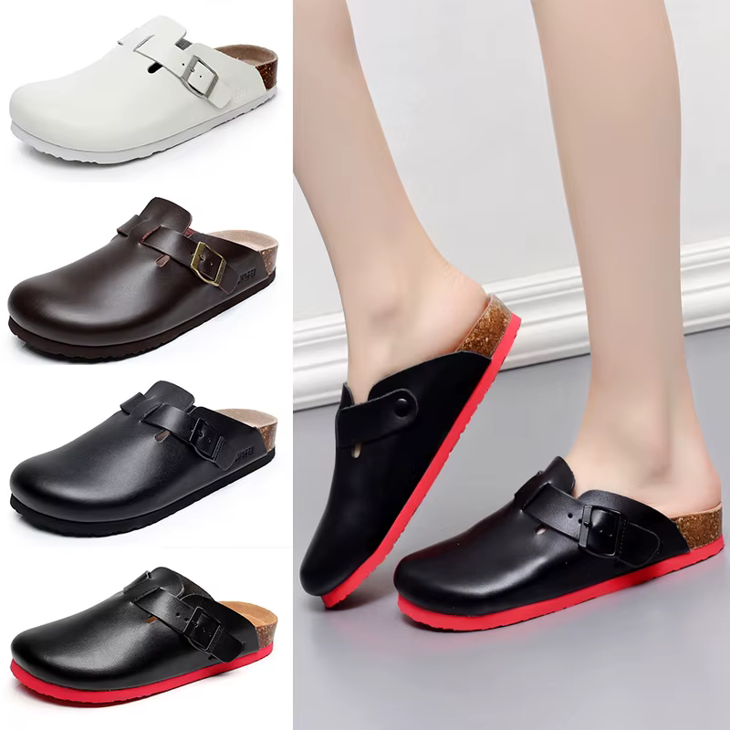 Pantoufles en cuir PU pour hommes et femmes