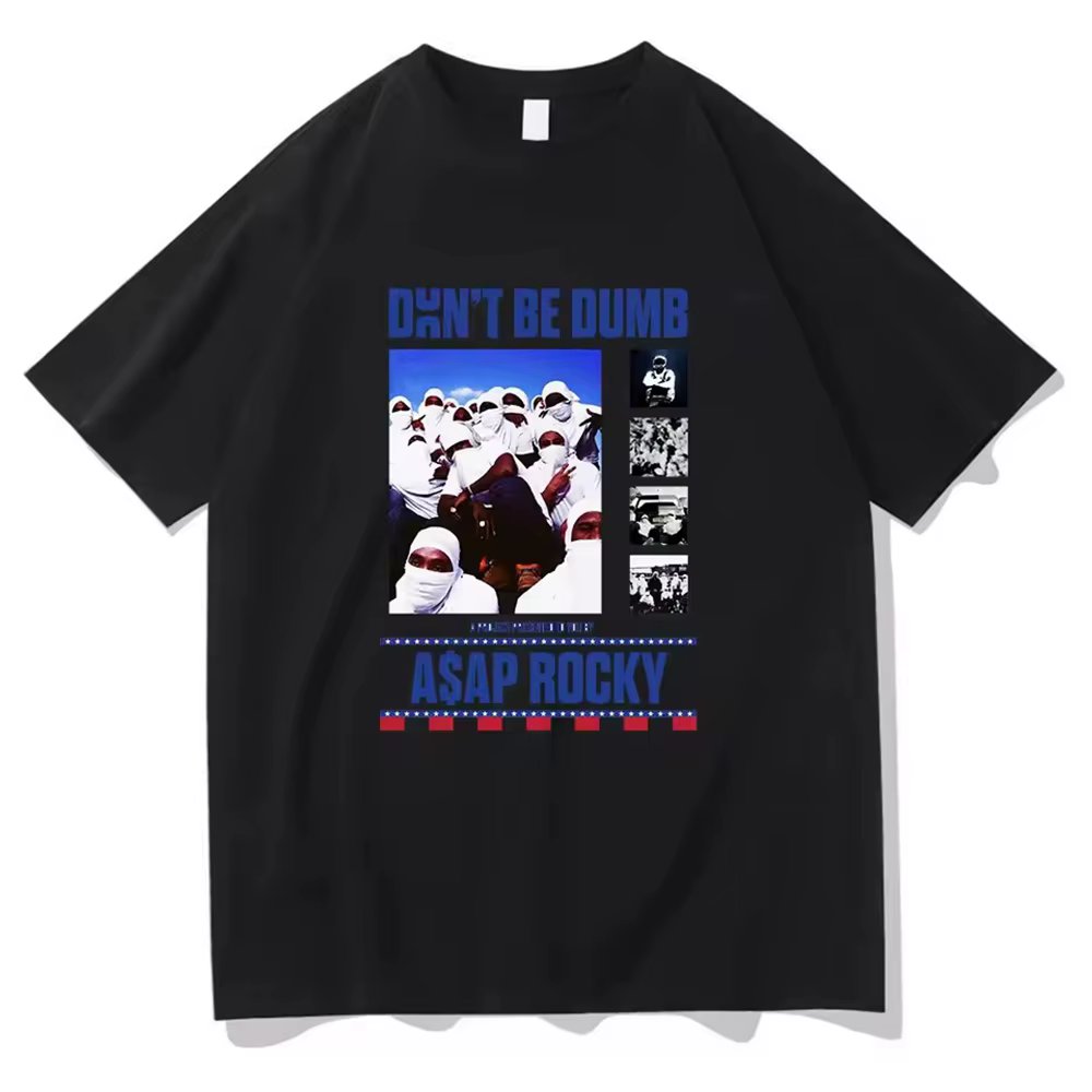 Asap Rocky ne soyez pas muet hommes vêtements t-shirt Homme nouveau dans les hauts et T-shirts à manches courtes col