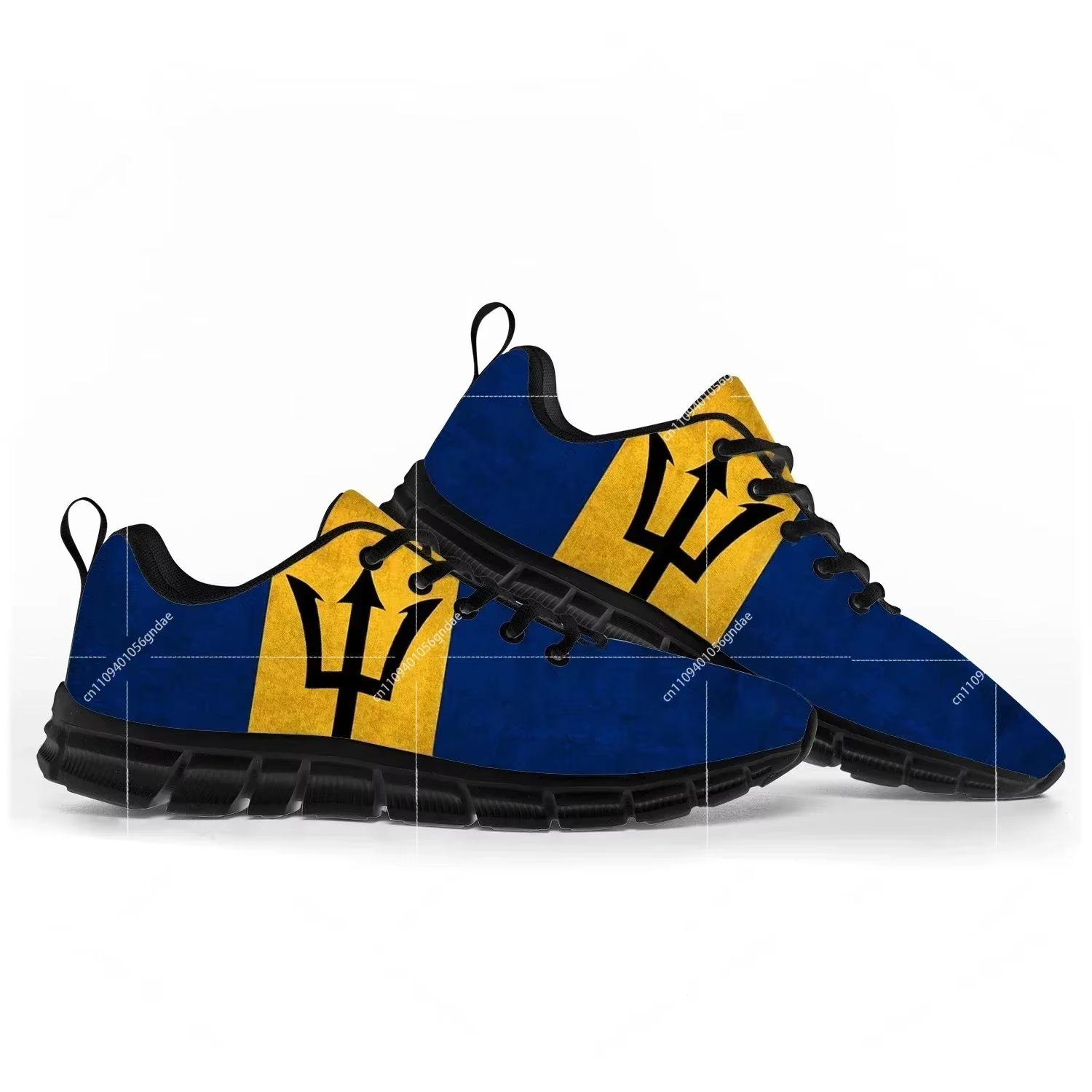 Chaussures de sport avec drapeau de la Barbade