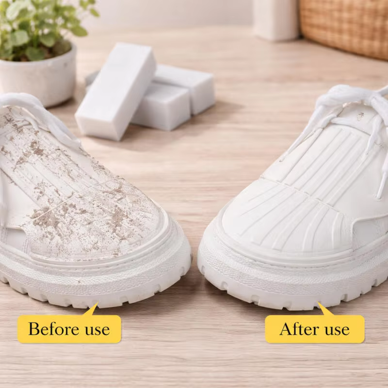 Gomme Nettoyante Blanche pour Chaussures - Détachant Sans Eau pour Baskets
