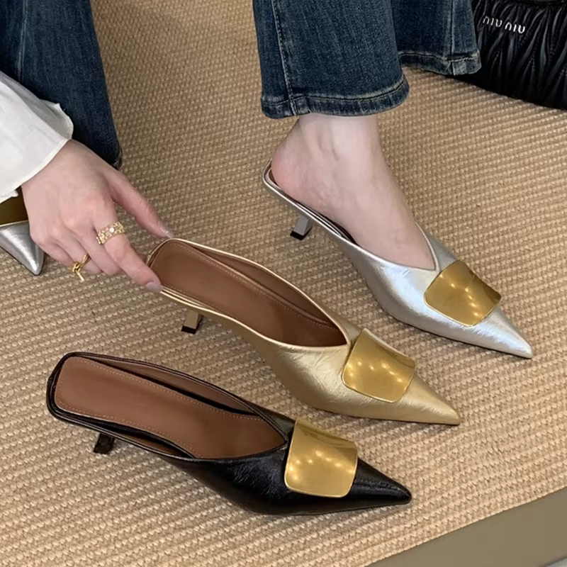 Chaussures de luxe pour femmes talons hauts Mules