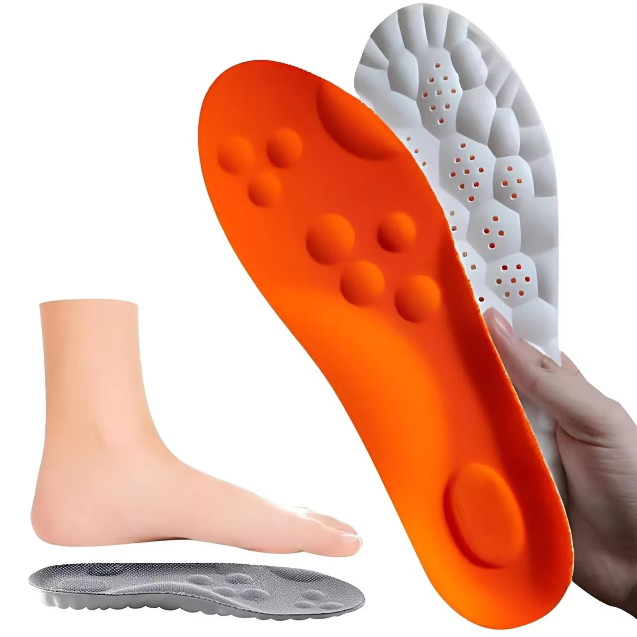Semelles intérieures confortables pour hommes et femmes, inserts de semelle en mousse à mémoire de forme pour femmes/hommes avec soutien de la voûte plantaire