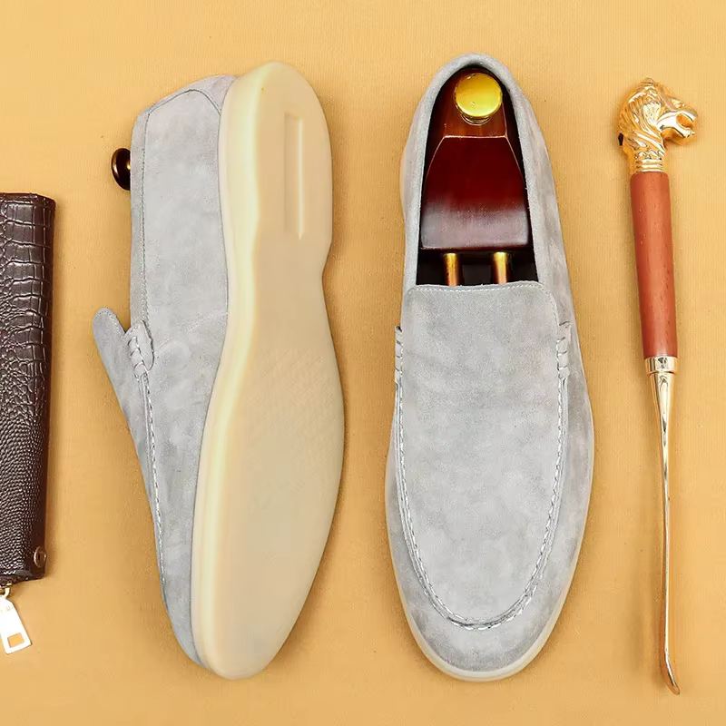 Chaussures pour hommes en cuir véritable et peau de mouton