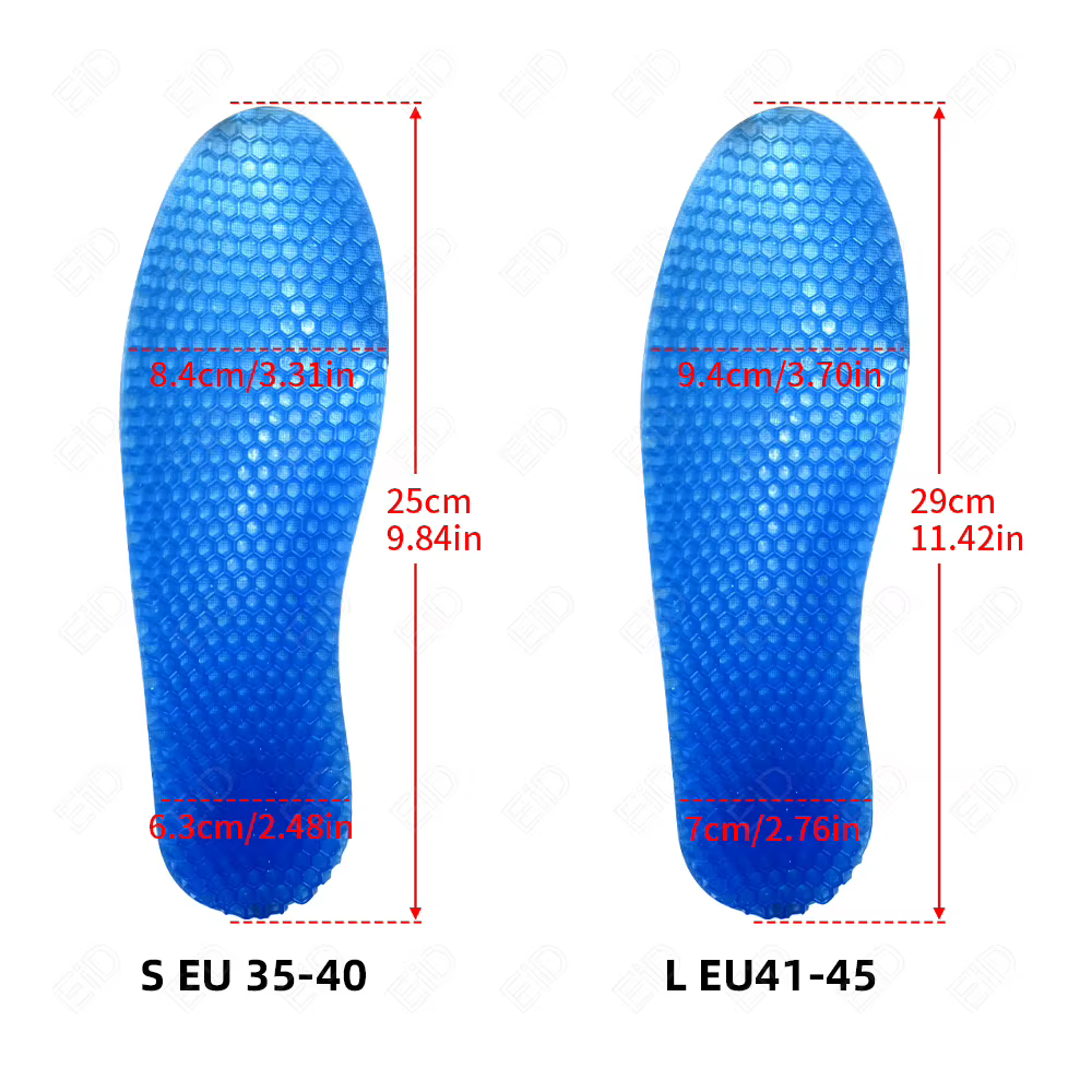 EiD-Semelles intérieures en gel de silicone pour chaussures de sport
