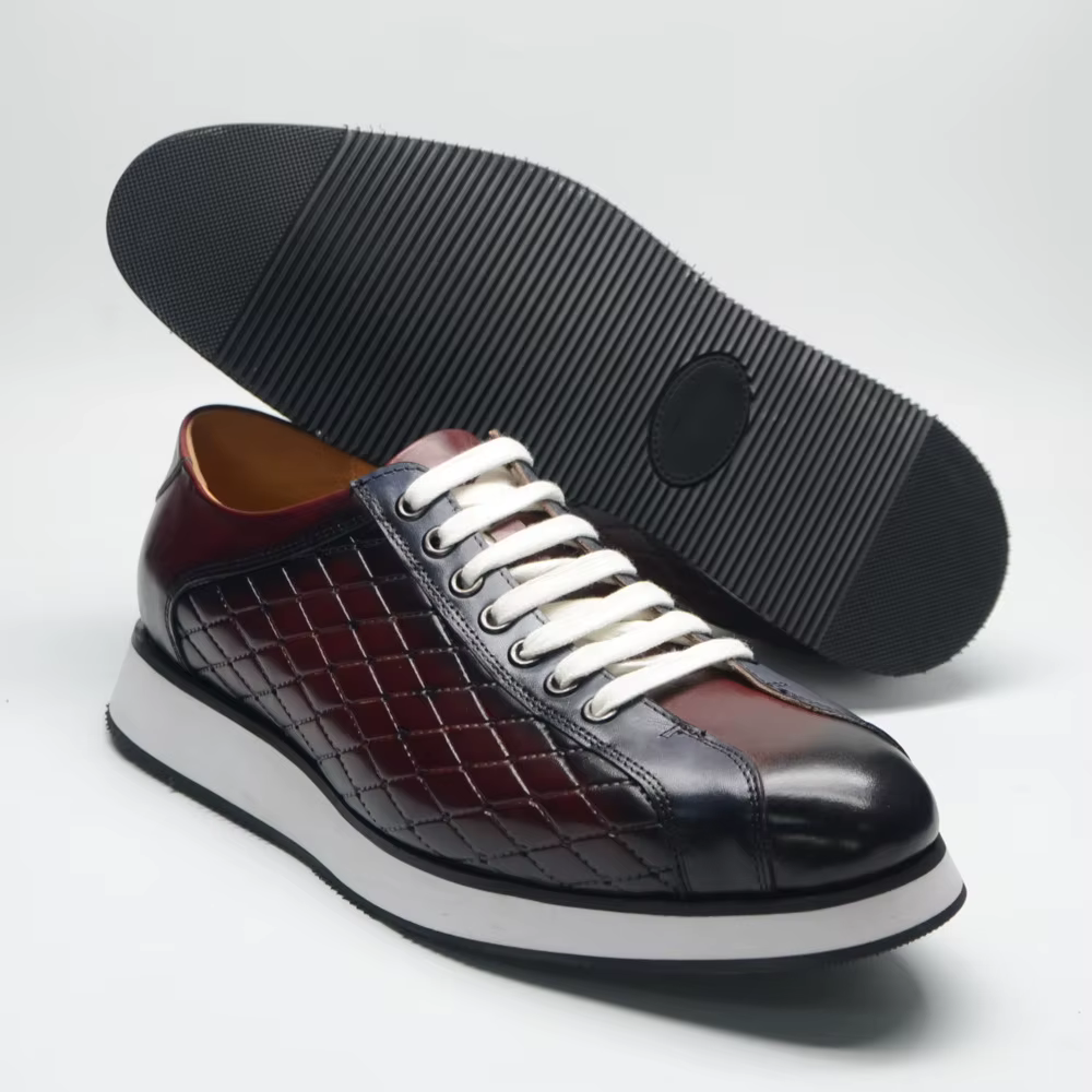 Baskets originales pour hommes en cuir véritable