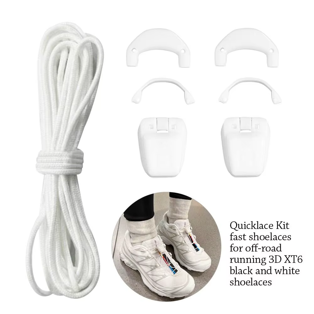 Kit de lacets rapides pour chaussures de tennis rondes sans attaches