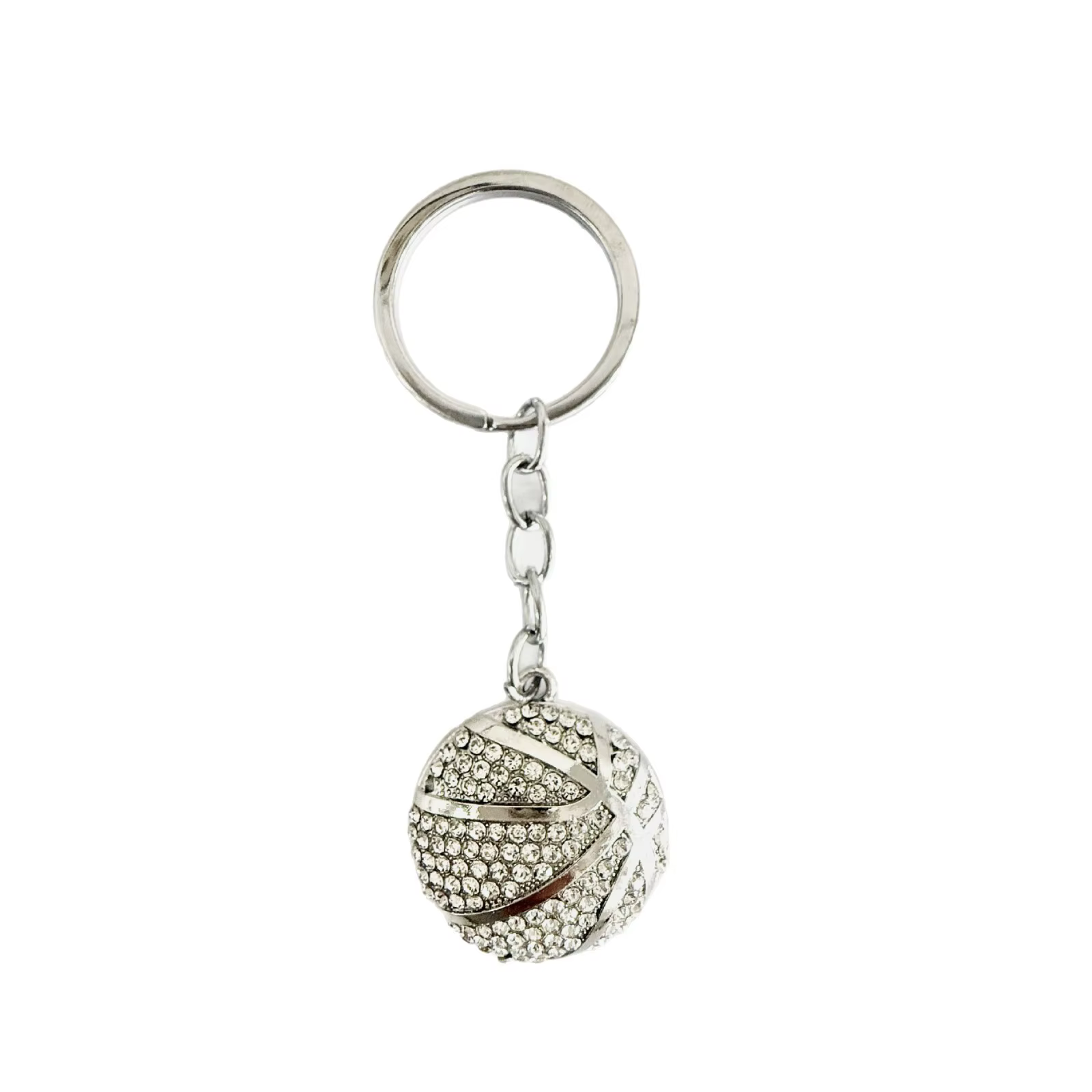 Porte-clés de basket-ball incrusté de diamants